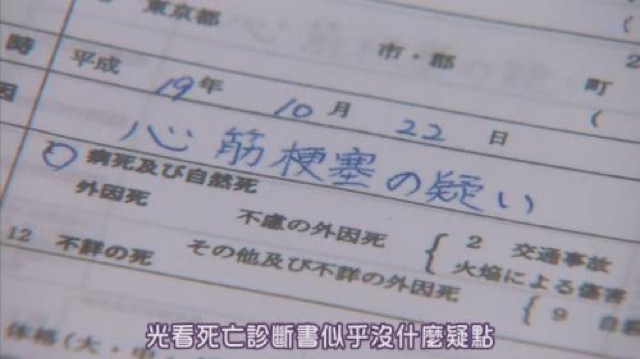 光看死亡診斷書似乎沒什麼疑點