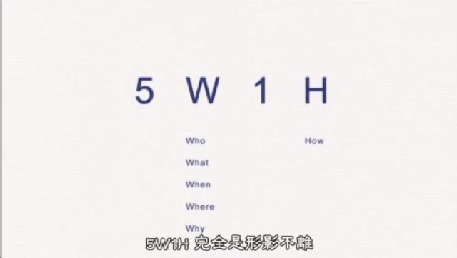 5W1H　完全是形影不離