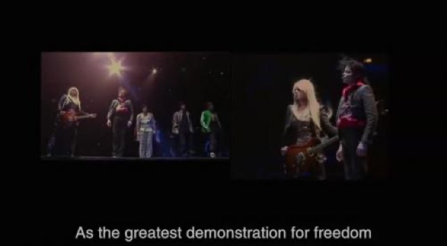 As　the　greatest　demonstration　for　freedom